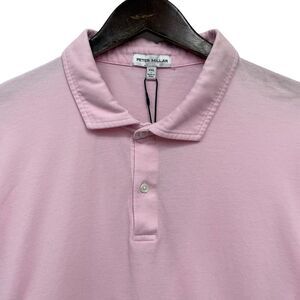Peter Millar Men's Size XXL Golf Polo Short Sleeve Pink Pique Cotton Shirt Peru